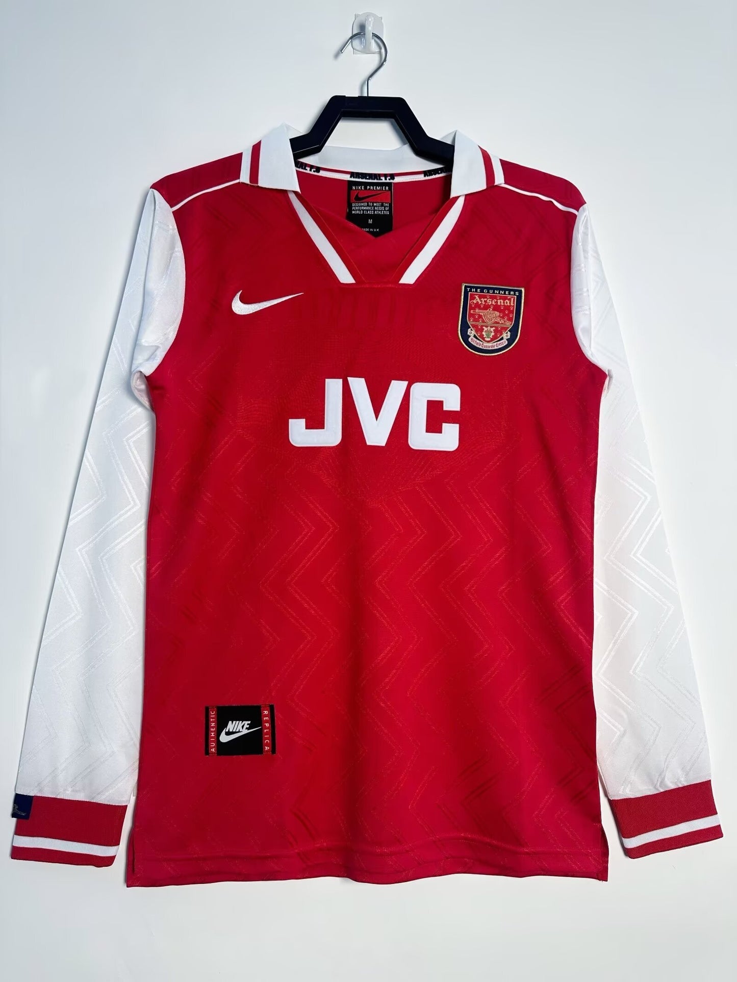 Man's Retro Long Sleeve Arsenal Team Home - 1996/97