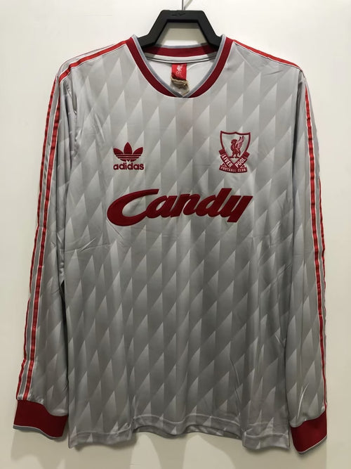 Man's Retro Long Sleeve Liverpool Team - 1989/91