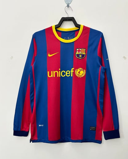Man's Retro Long Sleeve Barcelona Team - 2010/11