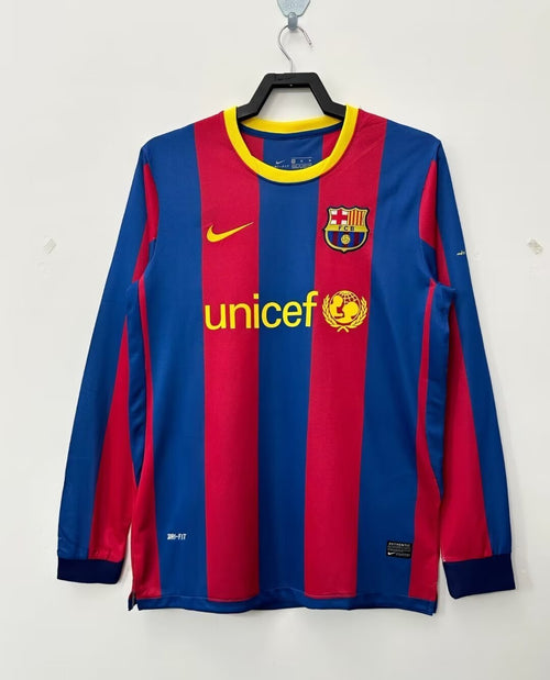 Man's Retro Long Sleeve Barcelona Team - 2010/11