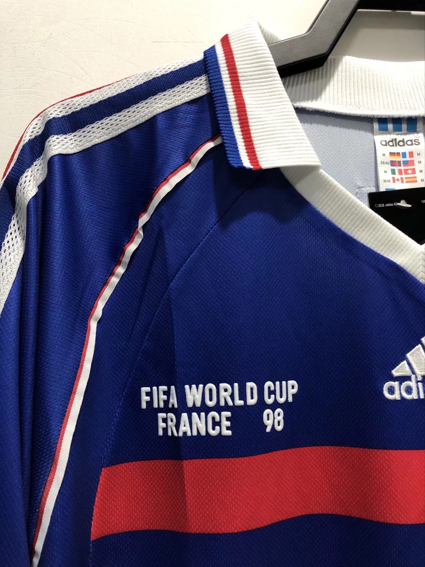 Man's Retro Long Sleeve France National Team Home - 1998