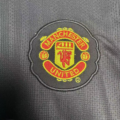 Man's Retro Long Sleeve Manchester United  Team Black - 2007/2008