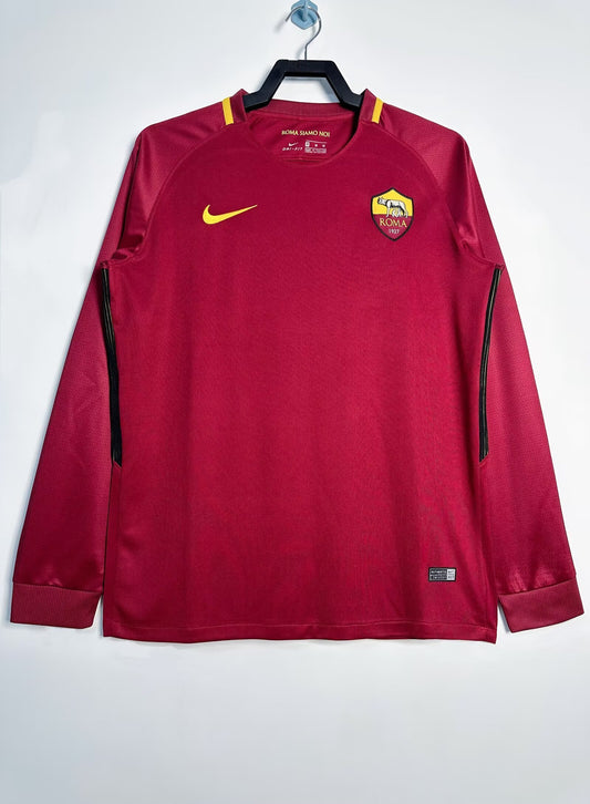 Man's Retro Long Sleeve Roma Team Home - 2017/18