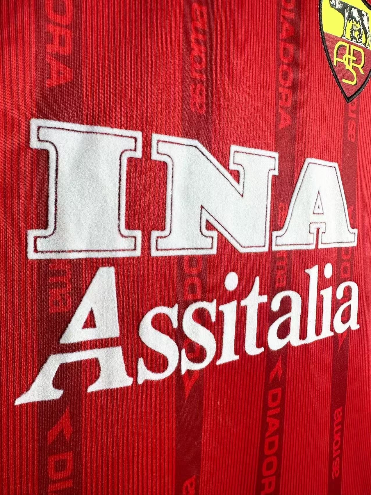 Man's Retro Long Sleeve Roma Team Home - 1999/00