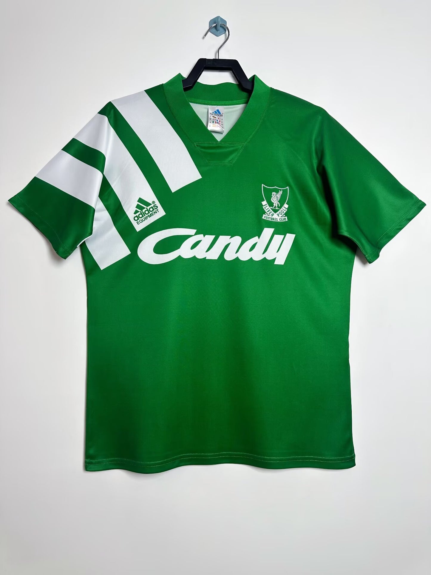 Man's Retro Jersey Liverpool Team Green Away - 1991/92