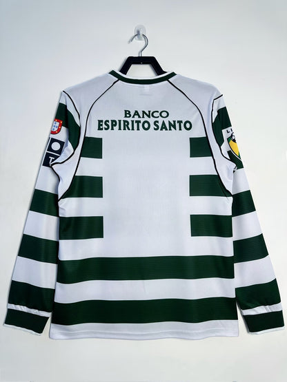Man's Retro Long Sleeve Lisboa Team Home - 2001/03