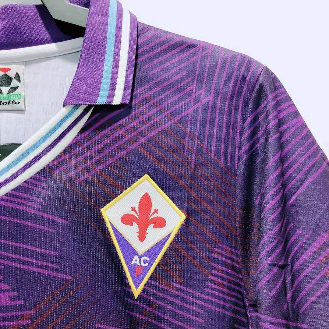 Man's Retro Jersey Fiorentina Team Home - 1992/93