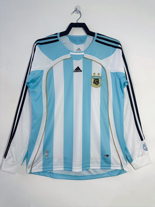 Man's Retro Long Sleeve Argentina National Team Home- 2006/07