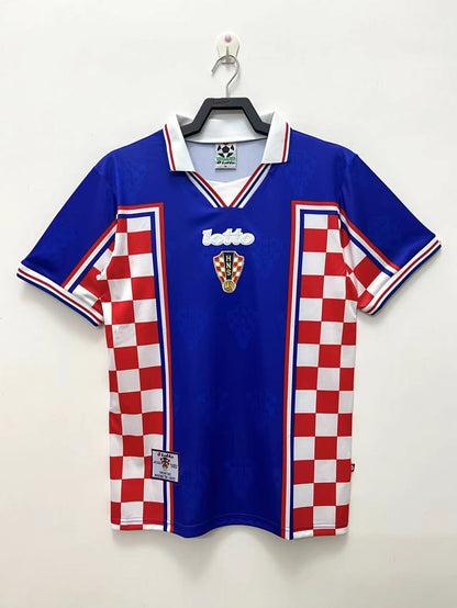 Man's Retro Jersey Croatia National Team Blue - 1998
