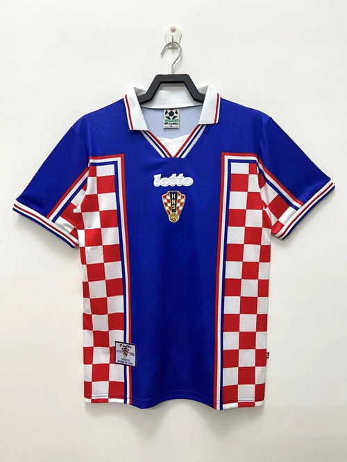 Man's Retro Jersey Croatia National Team Blue - 1998