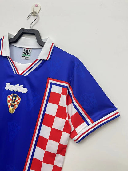 Man's Retro Jersey Croatia National Team Blue - 1998
