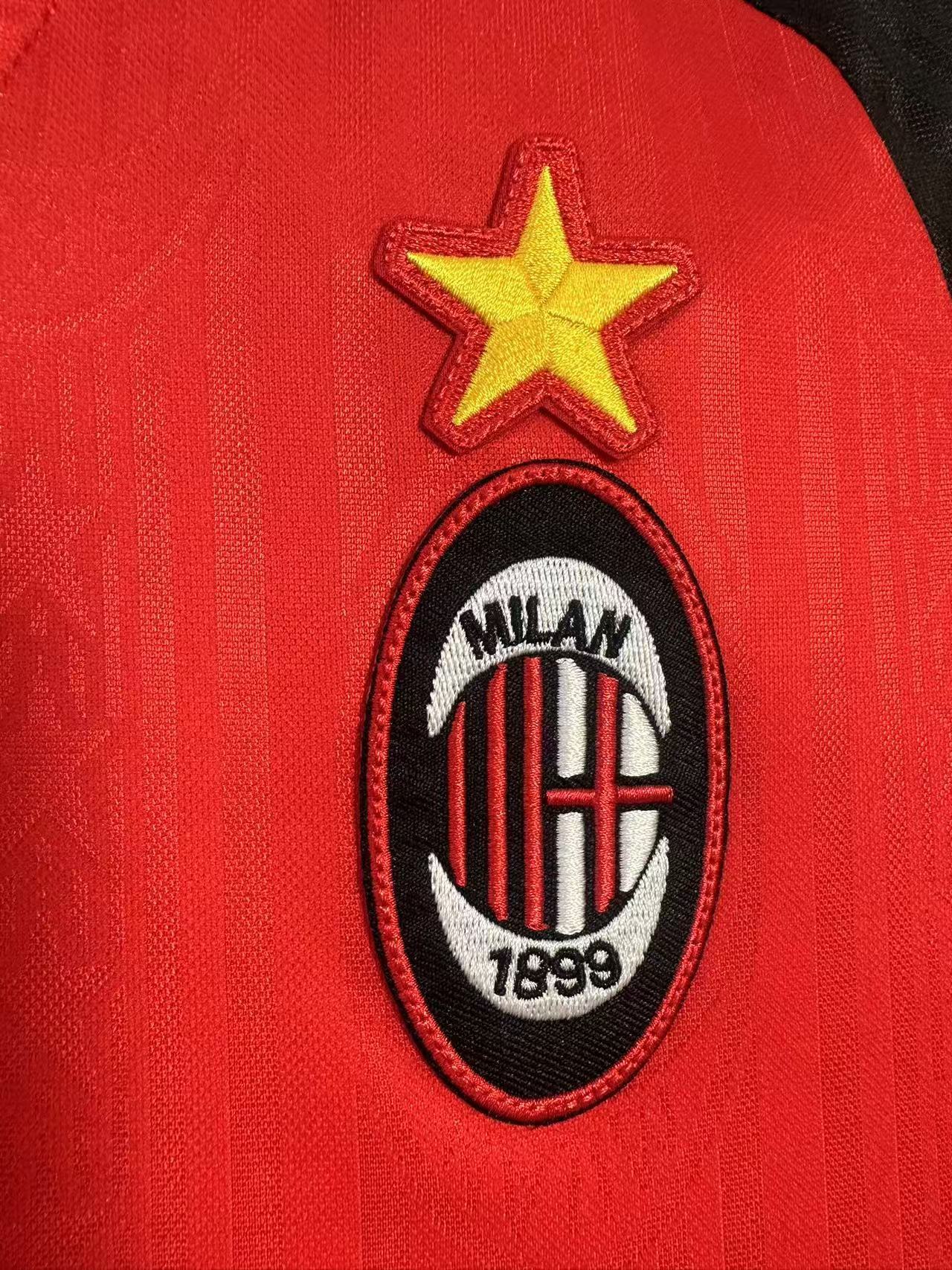 Man's Retro Jersey Milan Team Special Edition Red - 1997/1998