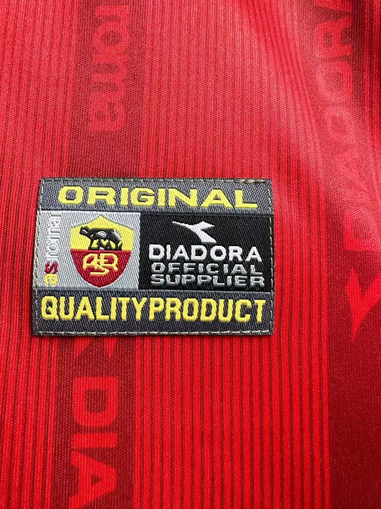 Man's Retro Long Sleeve Roma Team Home - 1999/00