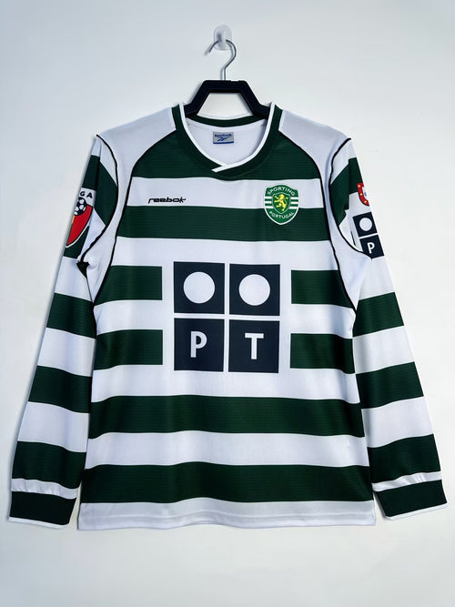 Man's Retro Long Sleeve Lisboa Team Home - 2001/03