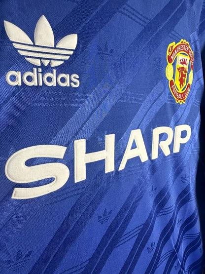 Man's Retro Long Sleeve Manchester United Team Away - 1986/88