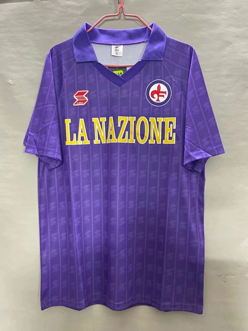 Man's Retro Jersey Fiorentina Team Home - 1989/90