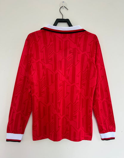 Man's Retro Long Sleeve Manchester United Team - 1992/94