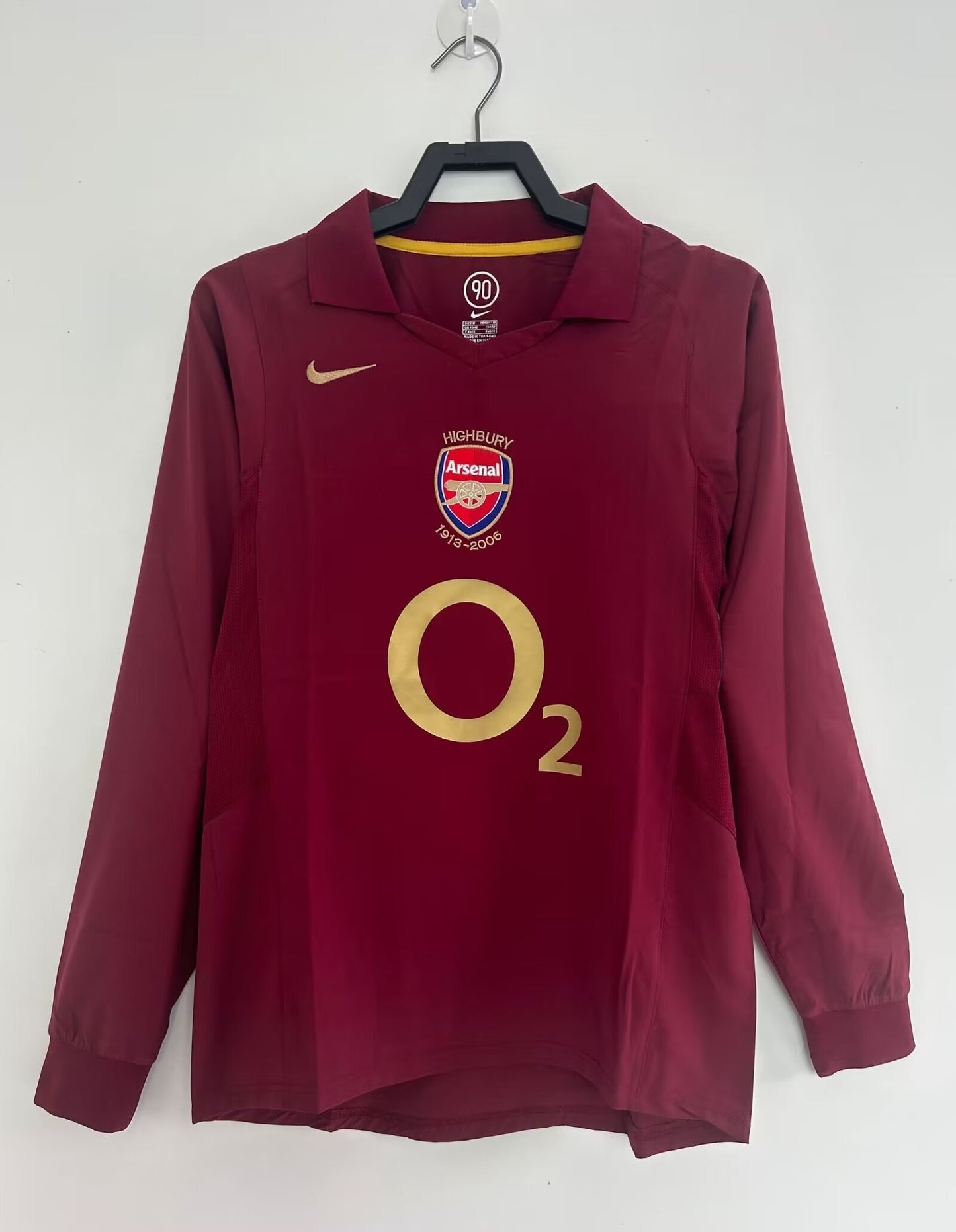 Man's Retro Long Sleeve Arsenal Team Home - 2005/2006