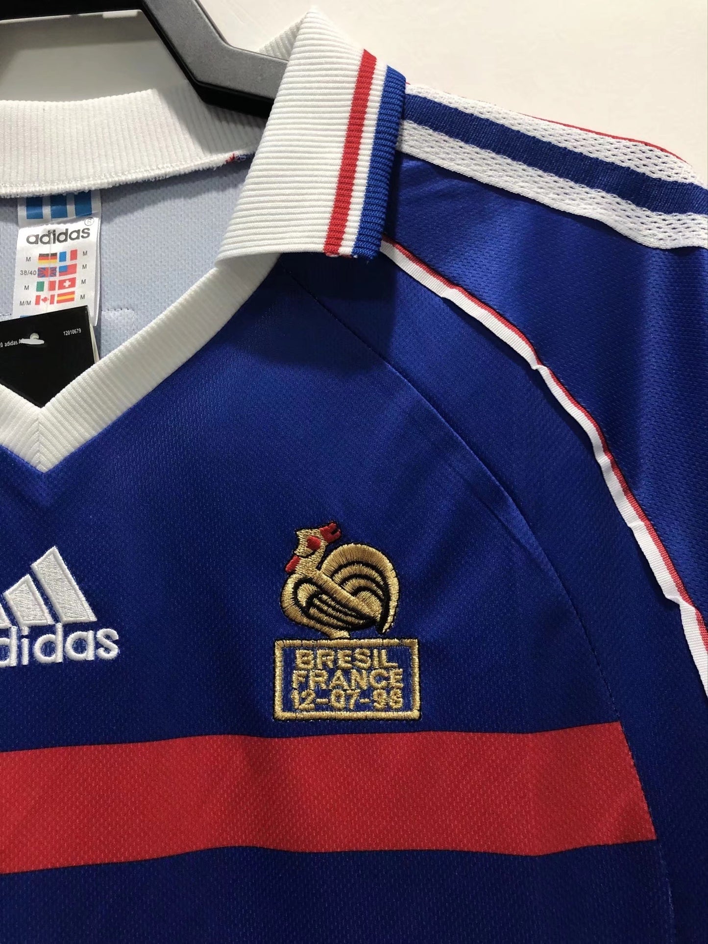 Man's Retro Long Sleeve France National Team Home - 1998