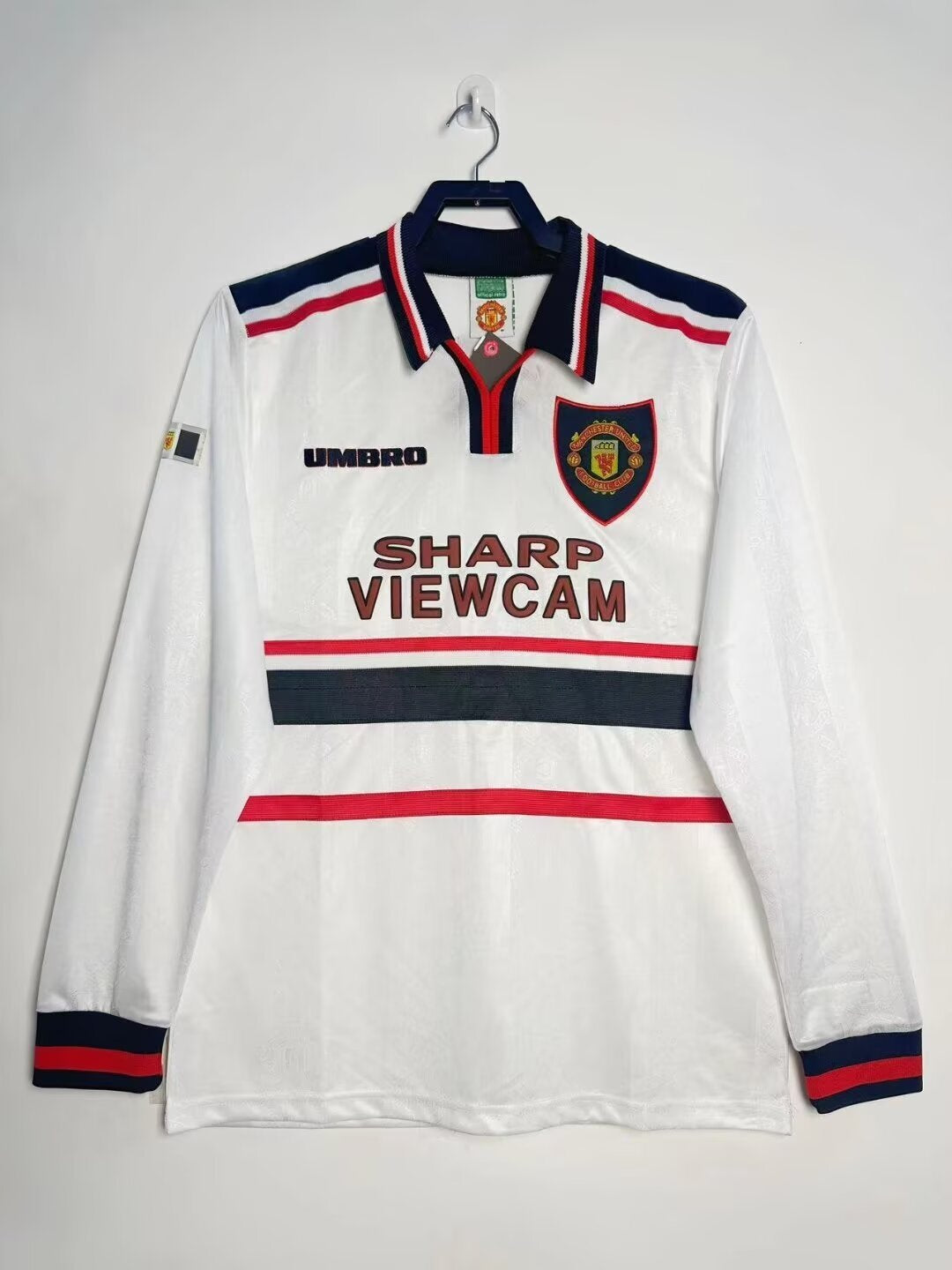 Man's Retro Long Sleeve Manchester United Team Away - 1998/1999