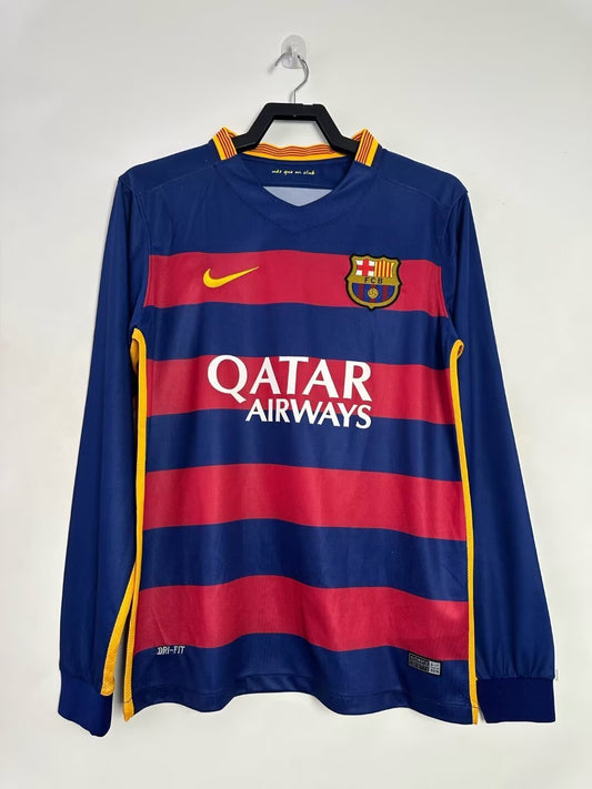 Man's Retro Long Sleeve Barcelona Team 2015/16