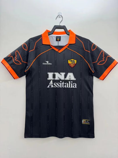 Man's Retro Jersey Roma Team Black - 1999/2000