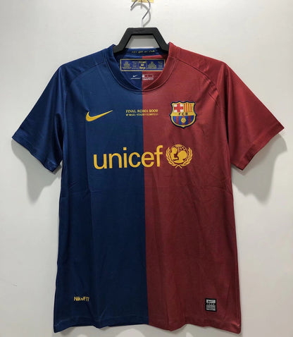 Man's Retro Jersey Barcelona Team Champions League Home - 2008/09
