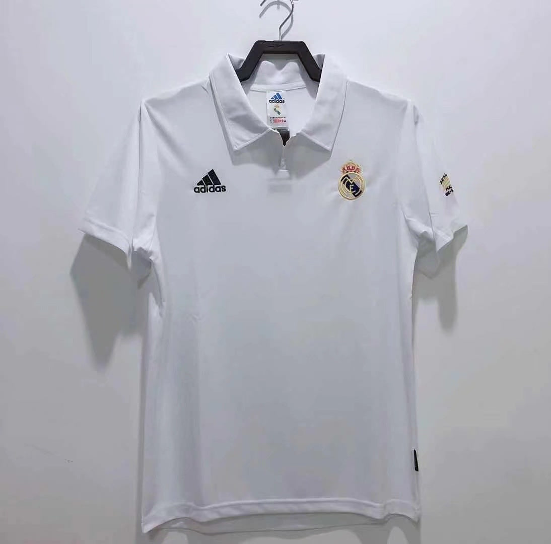 Man's Retro Jersey Real Madrid Team Champions League Home - 2002/03