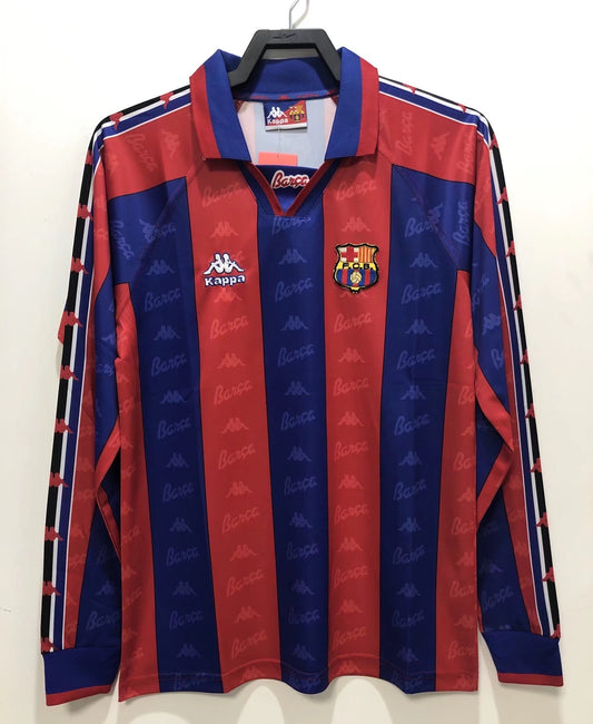Man's Retro Long Sleeve Barcelona Team Home - 1996/97
