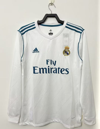 Man's Retro Long Sleeve Real Madrid Team - 2017/18