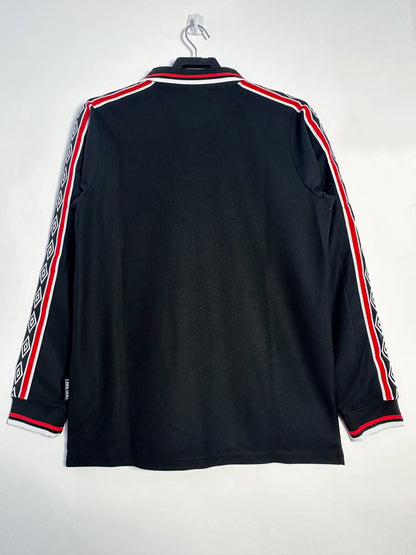 Retro Long Sleeve Manchester United Home Black - 1998