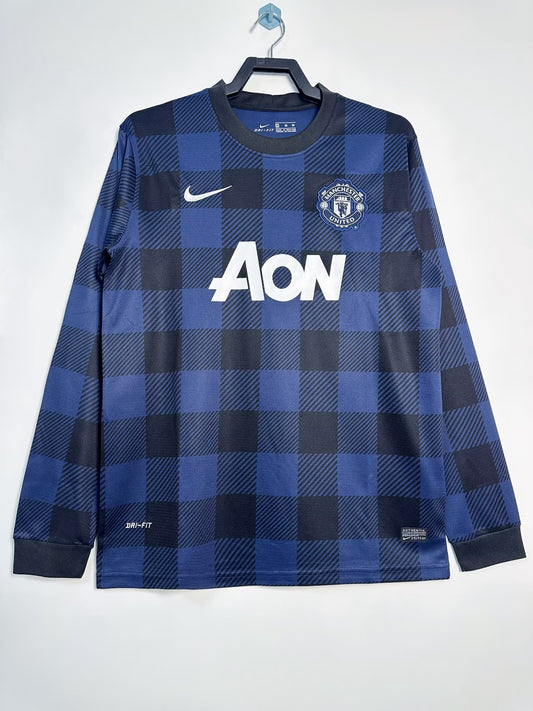 Man's Retro Long Sleeve Manchester United Team Away - 2013/14