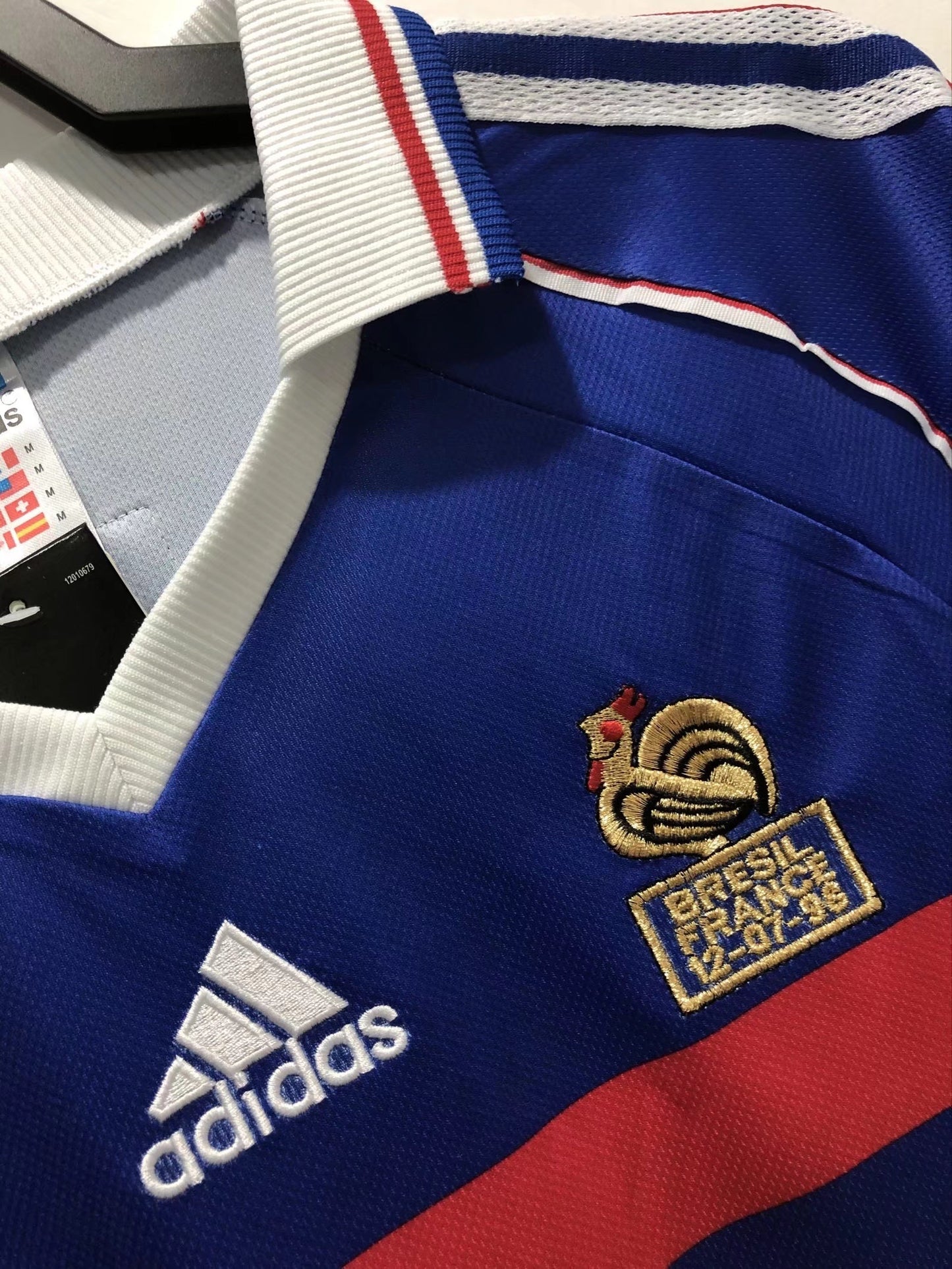 Man's Retro Long Sleeve France National Team Home - 1998