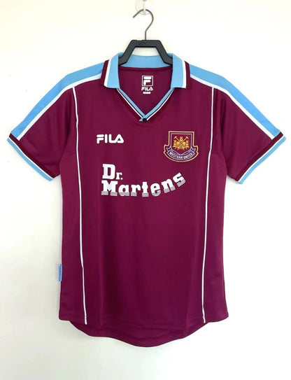 Man's Retro Jersey West Ham Team Home - 1999/01