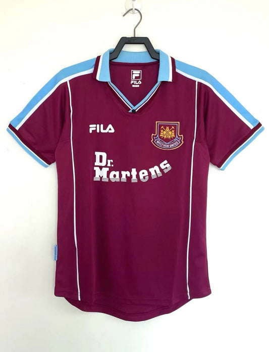 Man's Retro Jersey West Ham Team Home - 1999/01