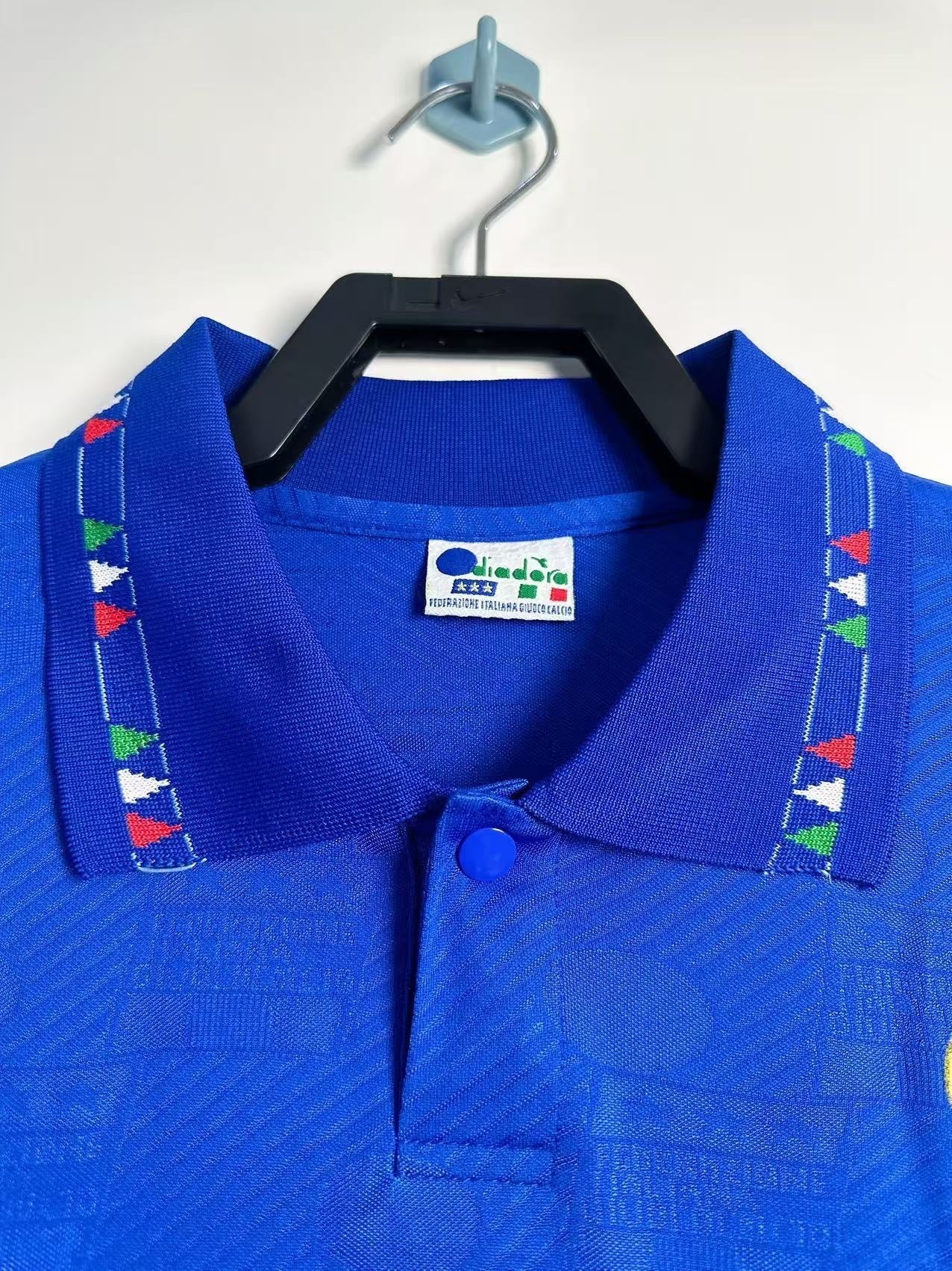 Man's Retro Long Sleeve Italy National Team Home - 1994