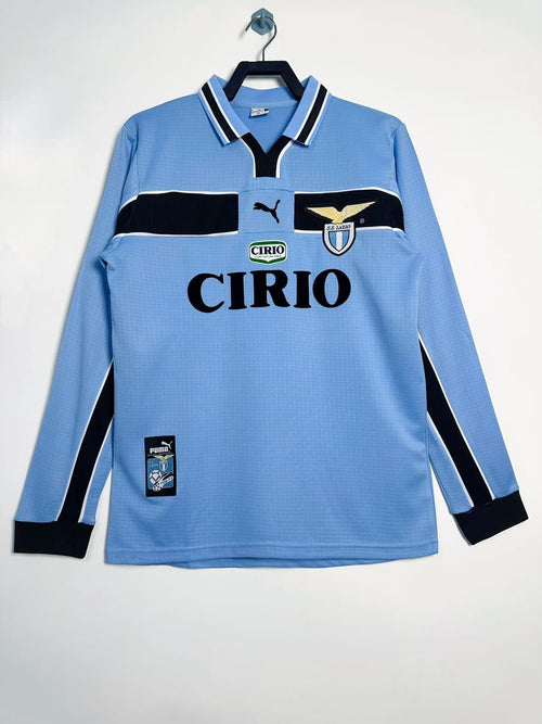 Man's Retro Long Sleeve Lazio Team Home - 1998/99