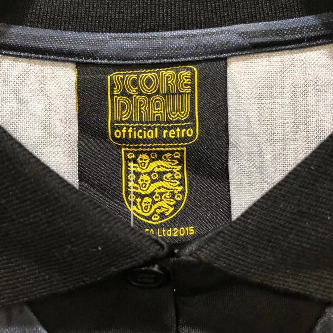 Man's Retro Jersey England National Team Black - 1990