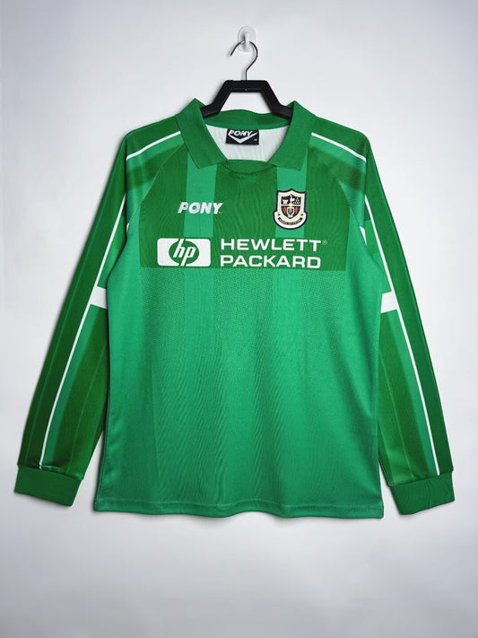 Man's Retro Long Sleeve Tottenham Team Green GK - 1997/1999