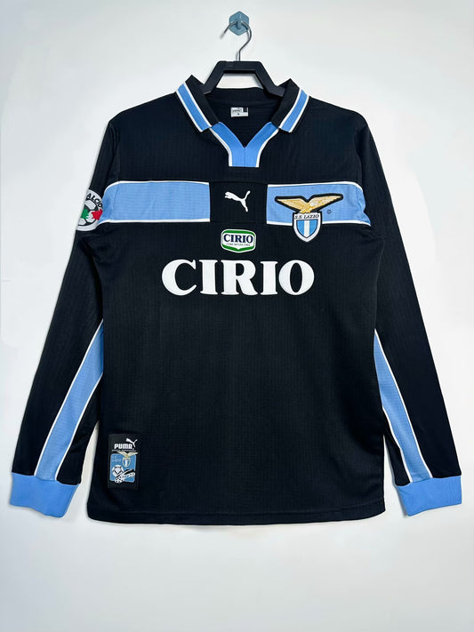 Man's Retro Long Sleeve Lazio Team Away - 1998/99