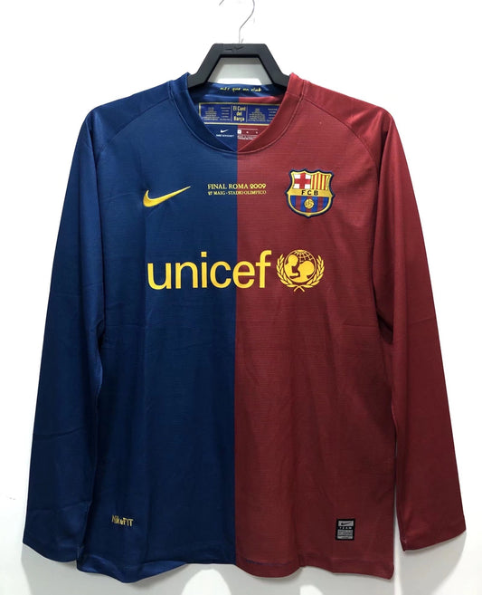 Man's Retro Long Sleeve Barcelona Team Home - 2008/09