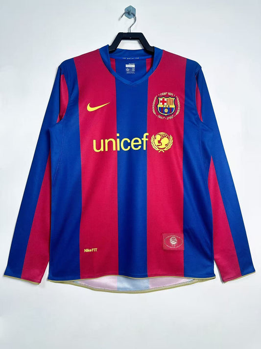 Man's Retro Long Sleeve Barcelona Team Home - 2007/08