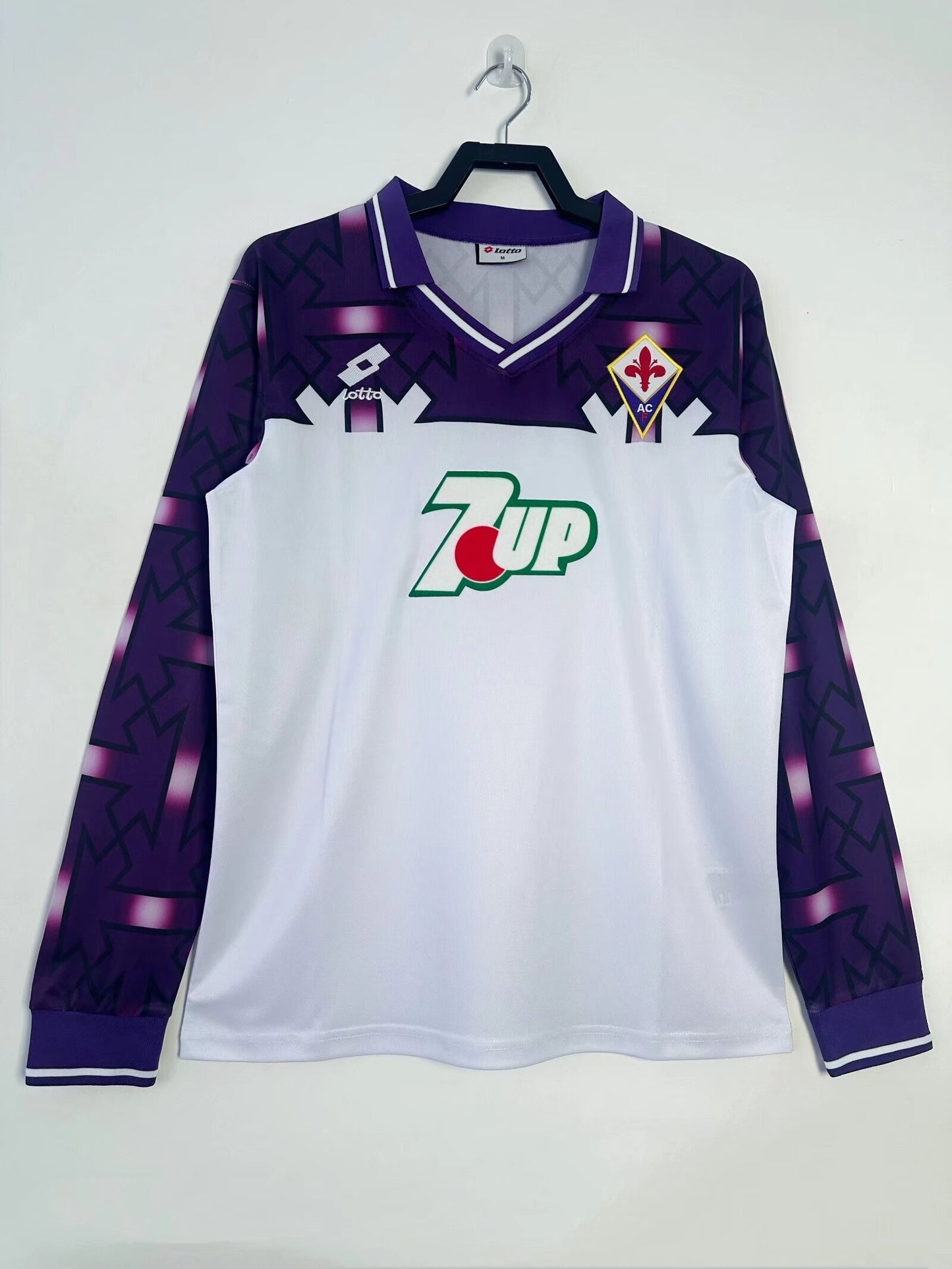 Man's Retro Long Sleeve Fiorentina Team Away - 1992/93