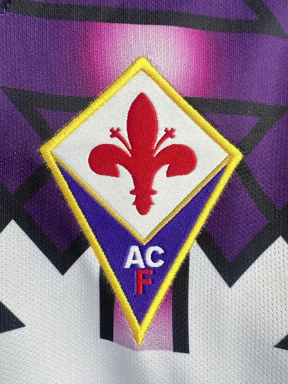 Man's Retro Long Sleeve Fiorentina Team Away - 1992/93