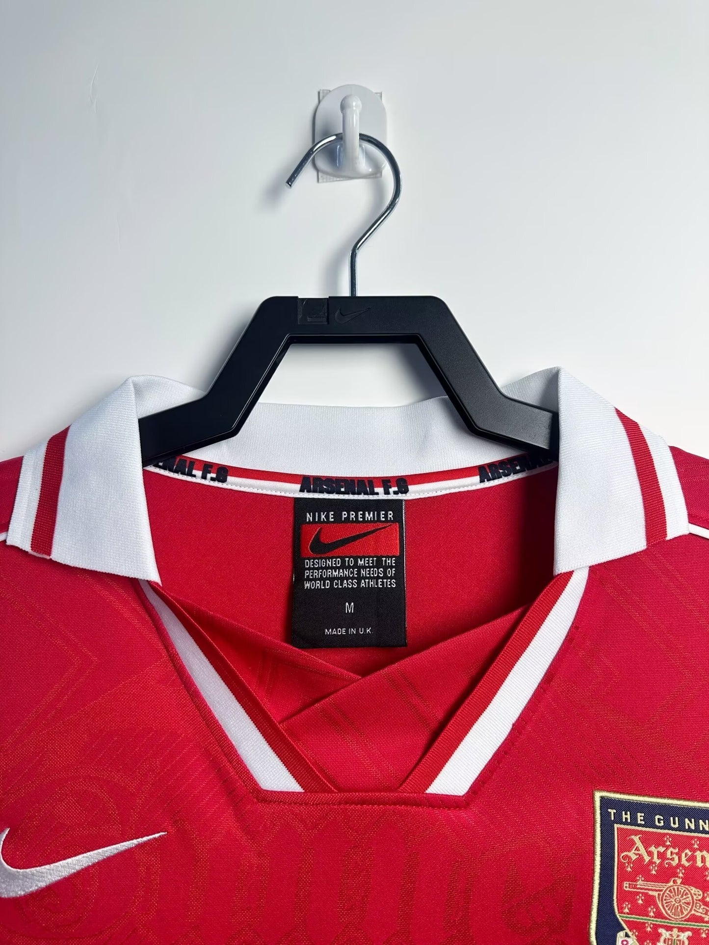 Man's Retro Long Sleeve Arsenal Team Home - 1996/97