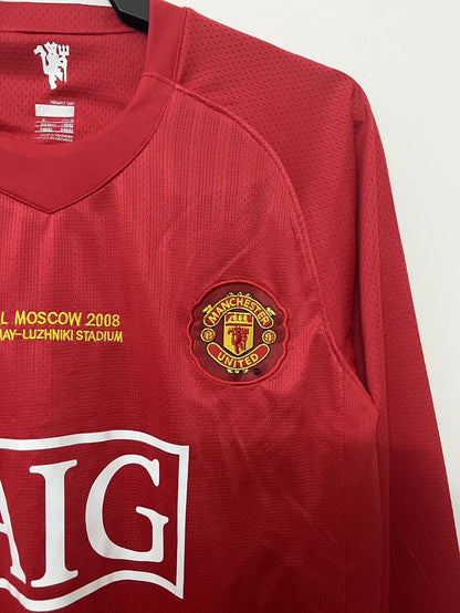Man's Retro Long Sleeve Manchester United Team - 2007/08