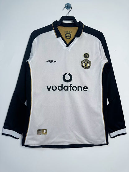 Man's Retro Long Sleeve Manchester United Team Double Sided Edition - 2001/02