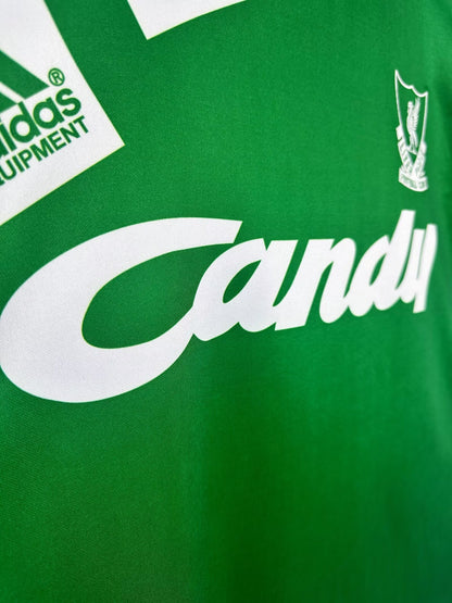 Man's Retro Jersey Liverpool Team Green Away - 1991/92