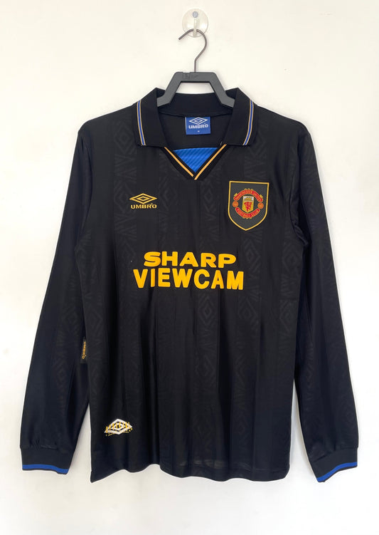 Retro Long Sleeve Manchester United Away Black - 1993/94
