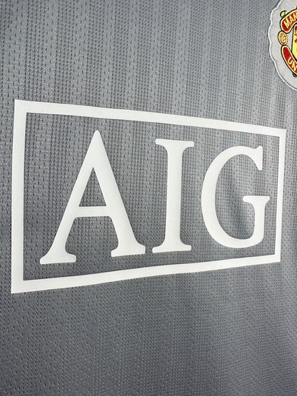 Man's Retro Long Sleeve Manchester United Team Grey GK - 2007/08